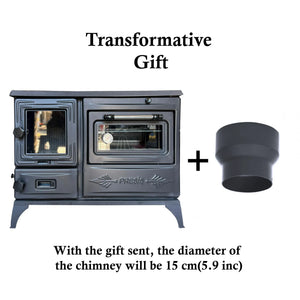 Black Cast Iron Stove Farmhouse Kitchen Home Stove With Oven Transformative Gift - CastingFire