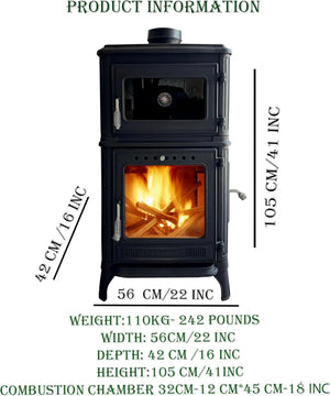 Colorful Cast Iron Wood Stove Pipe Set 3 Straight Pipes + 1 Elbow Pipe - TheCastingFire