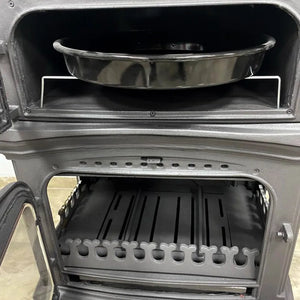 Glass Cast Iron Stove with Side Cover - CastingFire