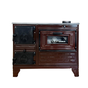 Cast Iron Stove with Oven Cast Iron Fireplace Brown - Casting Fire